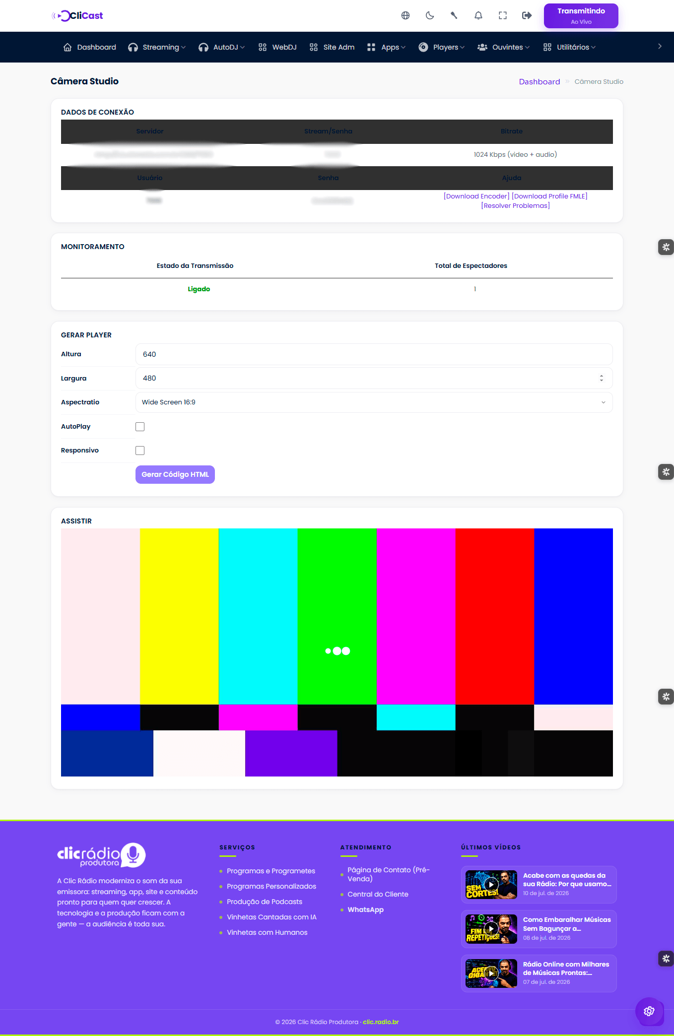 Sua Web Rádio com Transmissão em Vídeo